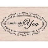 Резиновый штамп Hero Arts - Handmade, на деревянном блоке