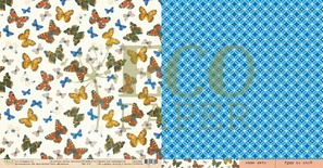 Лист двусторонней бумаги для скрапбукинга от EcoPaper - "Мотыльки" из коллекции "Атлас бабочек".