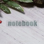 Термонадпись "notebook" №1, серебро