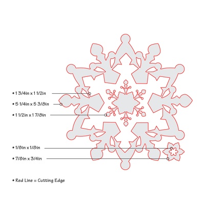 Лезвия от Sizzix - Framelits Die Set  - Snowflakes, 3 шт