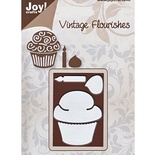 Лезвие Joy! Craft Dies - Vintage - Cupcake & Candle MD - Пироженое со свечой