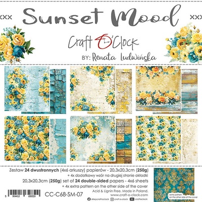 Набір скраппаперу Craft O'Clock - Sunset Mood, 20,3X20,3 см