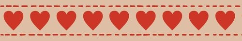Бумажный скотч с принтом от Scrapberry's -  Сердечки, 15мм x 8м
