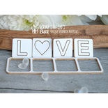 Чипборд ScrapBox - надпись Love квадратиками Hi-216