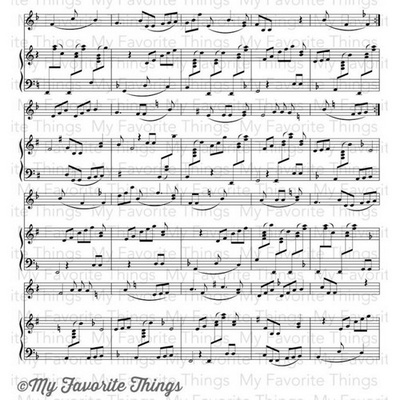 Резиновый штамп My Favorite Things - BG Sheet Music Background