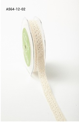 Кружево на клеевой основе от May Arts - Adhesive Crochet Ribbon, цвет слоновая кость, 1,2 см, 90 см