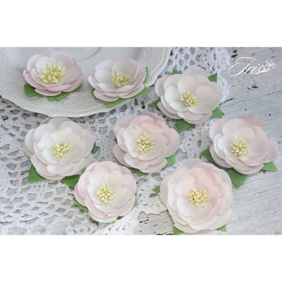 Набор цветов TM Iris - Dessert Нежная роза, цвет светло-розовый, 35-45 мм, 8 шт