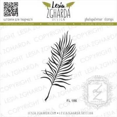 Акриловый штамп Lesia Zgharda Пальмовий листочок - фон FL186, 3,1*6,2см