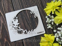 Чипборд рамка осень тыковка от WOODchic, 10х9 см