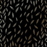 Лист односторонней бумаги с фольгированием Golden Feather Black,ТМ Фабрика Декора