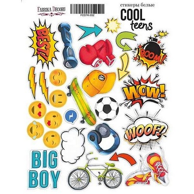 Набор наклеек (стикеров) № 052, Cool Teens, TM Fabrika Decoru