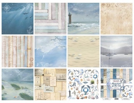 Набор скрапбумаги Memories of the sea 30,5x30,5 см 10 листов, ТМ Фабрика Декора
