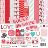 Набор бумаги от Echo Park - Lucky In Love , 12+2 листа, 30х30 см