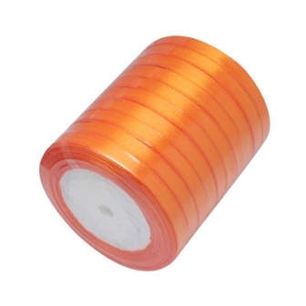 Ленточка атласная  Orange, 10мм, цвет оранжевый, 90 см