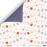 Лист двусторонней бумаги от Scrapmir - Флажки из коллекции - Birthday Party, 30x30 см