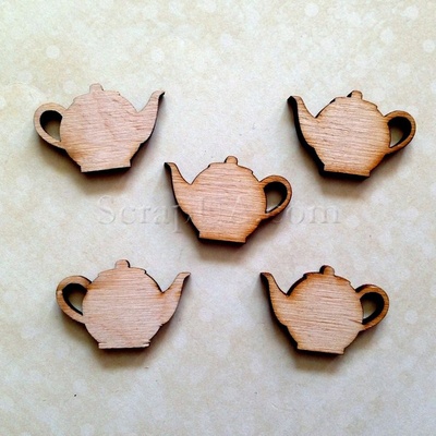 Деревянная фигурка WOOD-015 - Чайник, 1 штука