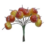 Яблочки желто-красные от Scrapberry's, 12 шт