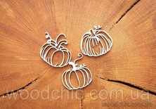Чипборд набор тыкв от WOODchic, 3,7 на 3,5 см. и 4 на 3,5 см