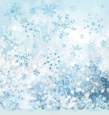 Набор бумаги от Евгения Курдибановская ТМ - Winter,  30х30 см, 8+2 листов