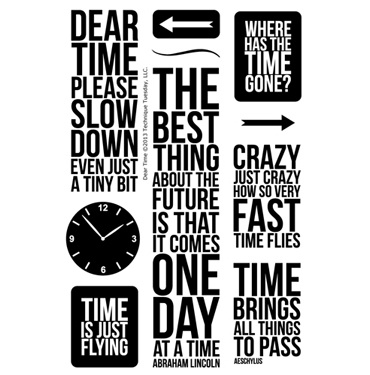 Набор акриловых штампов Technique Tuesday - Dear Time by Ali Edwards (TT-D-DEART)