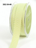 Лента Twill and Stripes, цвет салатовый/белый, ширина 1,9 см, длина 90 см