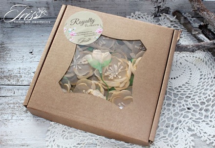 Набор цветов Royalty flowers Нежный персик, ТМ Iris, 9 шт