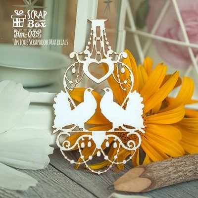 Чипборд ScrapBox - люстра с голубями Hm-039