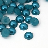 Полужемчужинки DarkTurquoise, 12x5мм, цвет темно-бирюзовый, 10 шт.