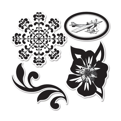 Ножи и штампы от Sizzix - Sizzix Framelits Die Set 4PK w/Stamps - For the Record #2