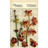 Набор объемных цветов Petaloo - FloralEphemera - Cranberry