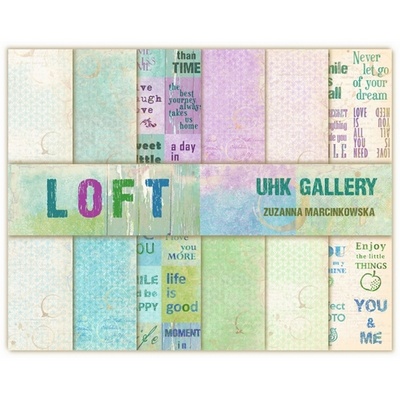 Набор двусторонней скрапбумаги UHK Gallery - LOFT, 30,5х30,5 см, 6 листов