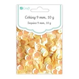 Пайетки круглые 9 мм, 10 г, цвет золотой, TM dpCraft (Dalprint)
