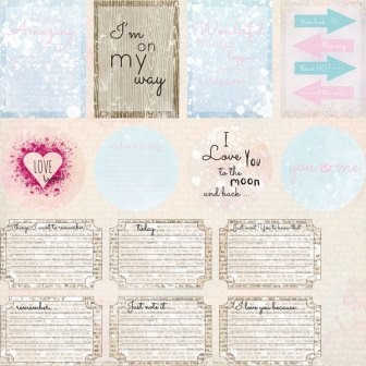 Набор высечек от 7 DOTS STUDIO - Messy Head - 12x12 Elements, 30х30см