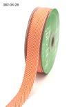 Лента Twill and Stripes, цвет оранжевый/белый, ширина 1,9 см, длина 90 см