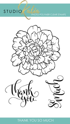 Набор штампов от Studio Katia - Thank You So Much, 3 шт., STKS015