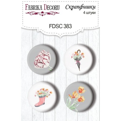 Набор скрапфишек 4шт Scent of spring 383, ТМ Фабрика Декора