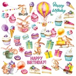 Лист с картинками для вырезания Sweet Birthday 30х30 см, ТМ Фабрика Декора (01073F)