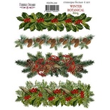 Набор наклеек (стикеров) 4шт Winter botanical diary 230, ТМ Фабрика Декора
