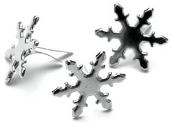 Снежинки-брадсы Creative Impressions -  Snowflakes/Silver, 50 штук