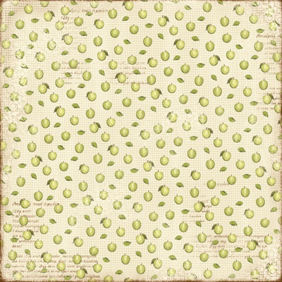 Двусторонний лист бумаги для скрапбукинга от Maja Design - Fika - Smulpaj m Apple, 30x30 см