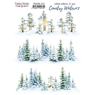 Набір наклейок (стікерів) 3шт Country winter #272