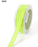 Лента SOLID/CHECK, ширина 9,5мм, цвет PARROT GREEN/YELLOW, 90см