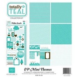 Мини-набор бумаги от Echo Park Totally Teal, Mini Theme, 6+1 листов, 30х30 см, SW3405