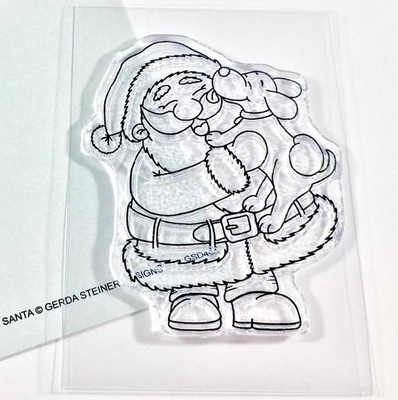 Набор штампов Gerda Steiner - Puppy Kisses for Santa 3x4 Clear Stamp Set