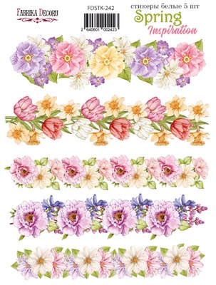 Набор наклеек (стикеров) 5 шт Spring inspiration #242, ТМ Фабрика Декора