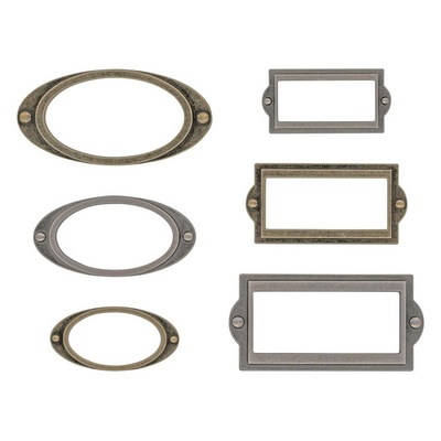 Набор металлических рамочек Tim Holtz - Idea-Ology Metal Label Frames, 6 штук, рамки