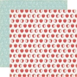Лист двусторонней скрапбумаги is for Apple - Яблоко, Paper & Glue, Echo Park, 30х30 см