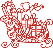 Лезвие Santa's Sleigh от Cheery Lynn Designs