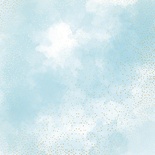 Аркуш одностороннього паперу з фольгуванням, дизайн Golden Mini Drops, Azure water, 30,5см х 30,5см, ТМ Фабрика Декору