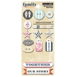 Пуговицы Teresa Collins Designs - Family Stories - Chipboard Buttons